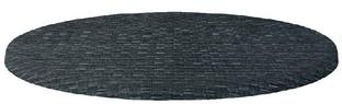 Plateau de table rond Werzalit rotin anthracite 60