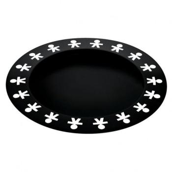 Girotondo - Plateau Rond - noir/laqué/acier/Ø 40cm