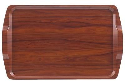 Plateau de service avec poignées en noyer Cambro 40x64cm Plateau de service avec poignées