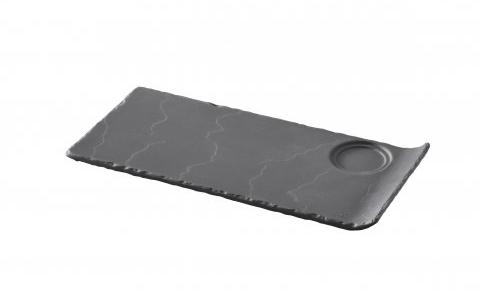 Plateau Gourmand 1 encoche Ardoise 29 x 13 cm Basalt Plateau Gourmand 1 encoche
