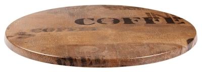 Plateau de table rond Werzalit coffee 700mm