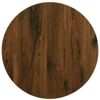 Plateau de table rond 700mm Werzalit chêne antique