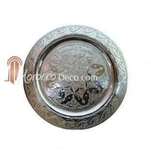Plateau argent gravé Taouss