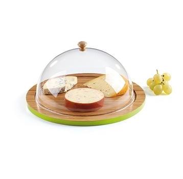 Plateau et cloche à fromage en bambou