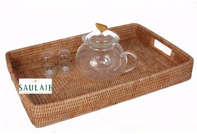 Plateau en rotin naturel