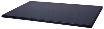 Plateau de table rectangulaire Werzalit rotin anthracite Plateau de table rectangulaire