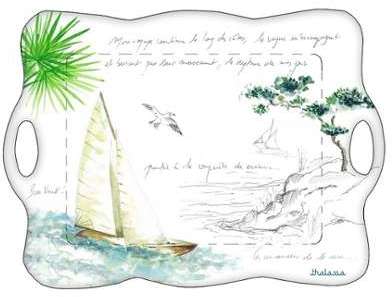 Thalassa Plateau festonné 53x38 cm Carnet de Voyag