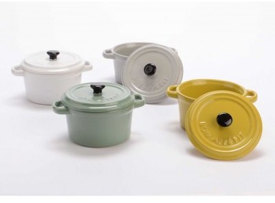 Lot de 4 Mini cocottes rondes