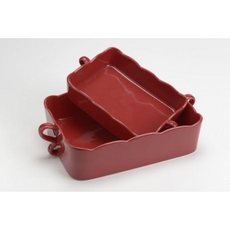 Plat gratin rouge (petit modèle)