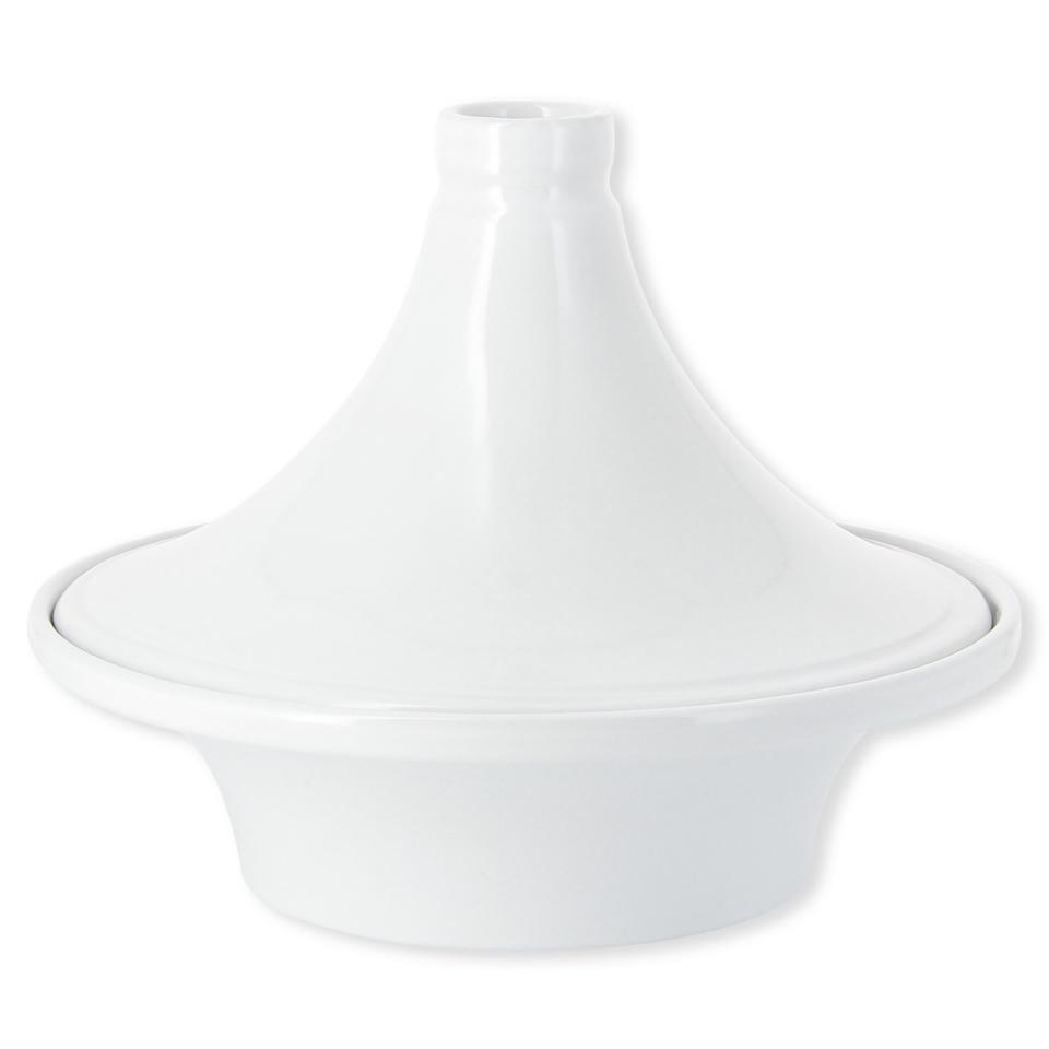 Plat à tajine blanc en grès 26cm