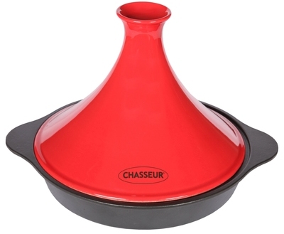 CHASSEUR - tajine fonte émaillée 24cm + dome en cé