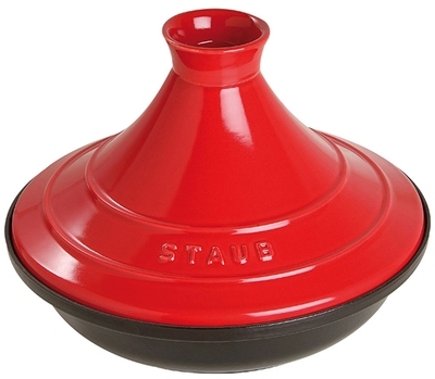 STAUB - tajine fonte émaillée 28cm + dome en céram