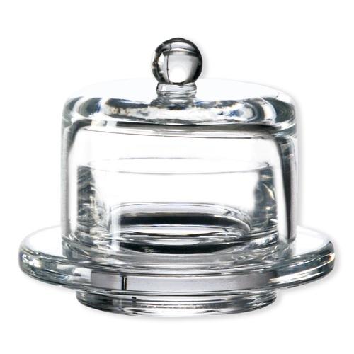 Beurrier en verre soufflé bouche 9cm