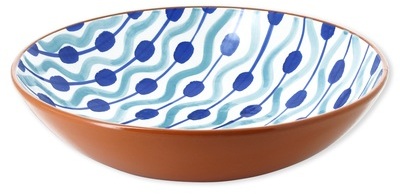 Plat rond creux en céramique motifs boules 36cm