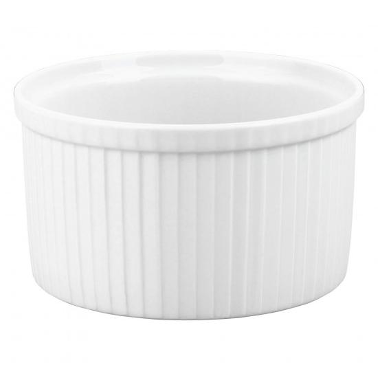 Moule à soufflé haut blanc 140cl en porcelaine 16,
