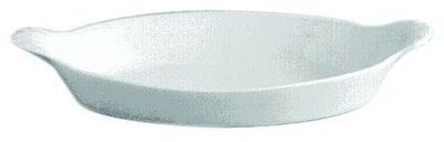 Plat ovale à oreilles blanc 20,3 x 11,5cm en porce