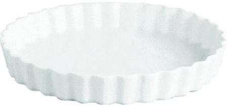Moule à tarte rond blanc 22cm en porcelaine - Coll