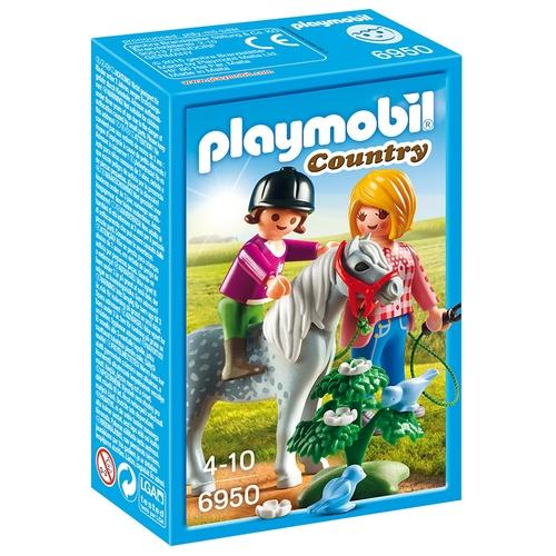 6950 - Cavalière avec Soigneur et Poney