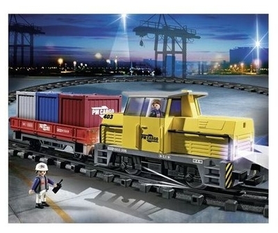 PLAYMOBIL - 5258 Train porte conteneur radio comma