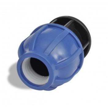 VidaXL Lot de 2 raccords tuyau COM. Fin cap 16 bar