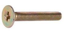 Vis penture tête fraisée acier zingué jaune 6x15mm