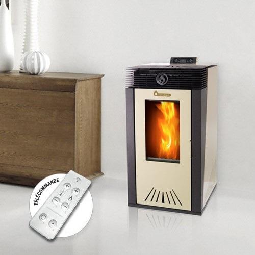 Poêle à Granulés Beige DIAMA EMAFLAM 6 kW