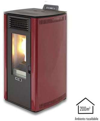 Poêle à granulés 8,24kW rouge FIORINA74S-LINE - QL