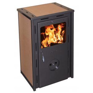 Poêle polycombustible (bois et granulés) 10,5 kW P
