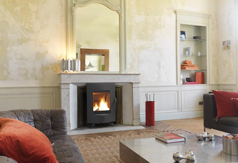 Poêle à Bois en Fonte Mandra Anthracite 5kW