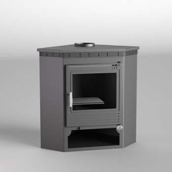 FM Poêle à bois d angle M-105 9kW avec porte en fonte FM Poêle à bois d angle M-105