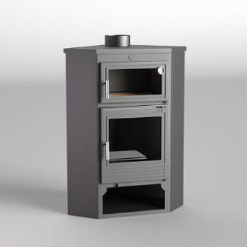 FM Poêle à bois acier M-105H 9kW avec porte en fonte FM Poêle à bois acier M-105H