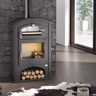 Poêle à bois en acier à double combustion 11.5 Kw