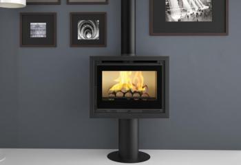 Cheminée Poêle à Bois à Double Combustion 12,5 kW