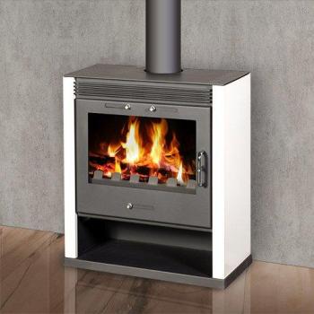 Poêle à bois BELLEZA - RUBIN Blanc 21 kW chauffe jusqu Poêle à bois BELLEZA - RUBIN