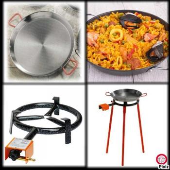 Kit à Paella acier pour 10 personnes