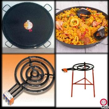 Kit à Paella pro émaillé pour 120 personnes