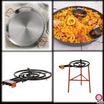 Kit à Paella acier pour 40 personnes