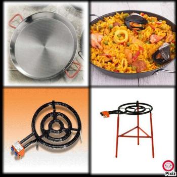 Kit à Paella pro acier pour 40 personnes