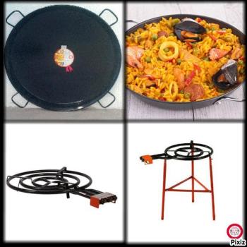 Kit à Paella émaillé pour 50 personnes