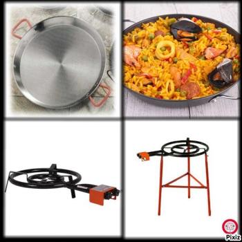 Kit à Paella acier pour 22 personnes