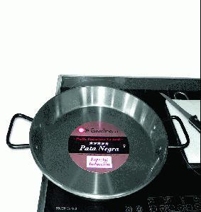 Poêle à paella acier poli pour induction 42 cm