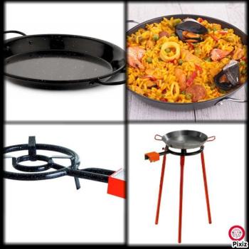 Kit à Paella émaillé pour 14 personnes