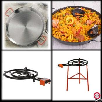 Kit à Paella acier pour 25 personnes