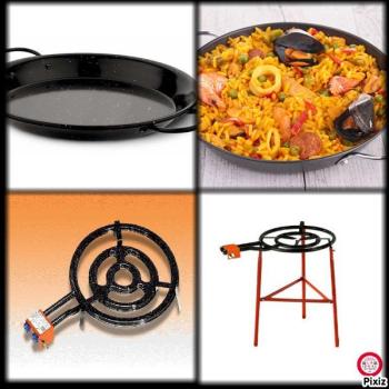 Kit à Paella pro émaillé pour 25 personnes