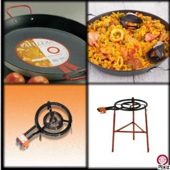 Kit à Paella pro anti-adhérent pour 19 personnes