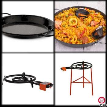 Kit à Paella émaillé pour 19 personnes