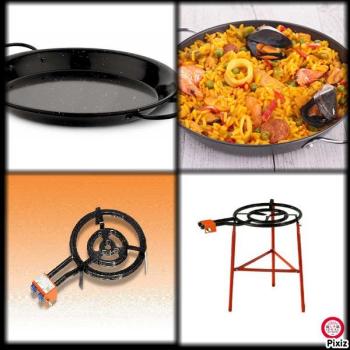 Kit à Paella pro émaillé pour 19 personnes