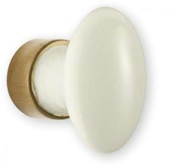 Bouton de meuble porcelaine forme ovale