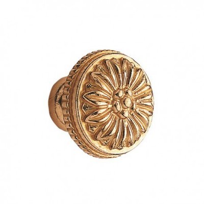 Bouton de meuble laiton poli Louis XVI