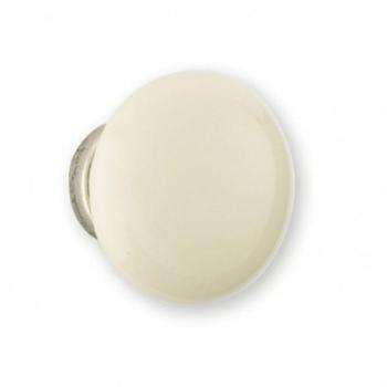 Bouton de meuble porcelaine blanc et métal